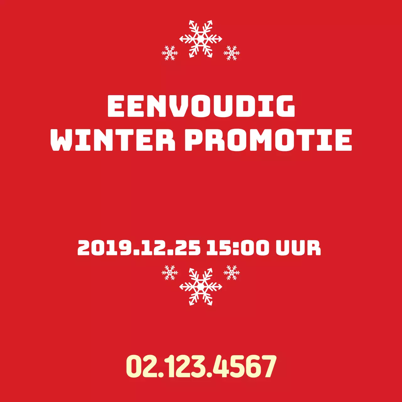 Eenvoudig rood winter promotieplein