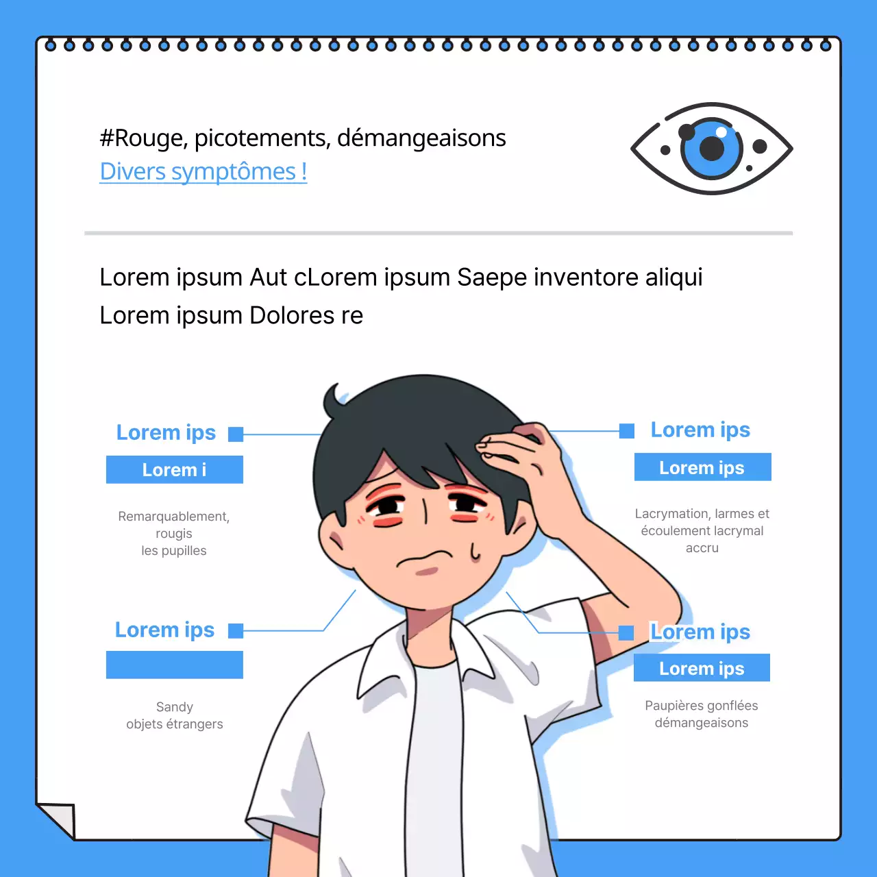 Conjonctivite bleue et blanche CardNews