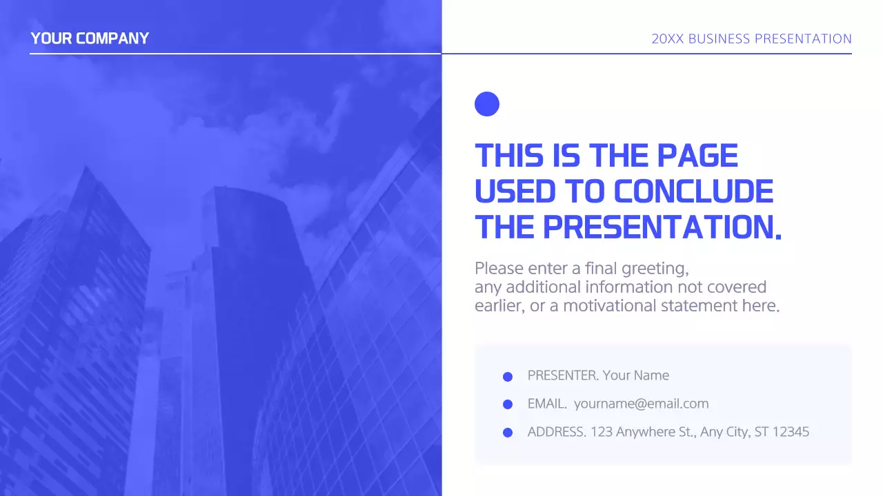 Blue Professional Report Guide Presentation