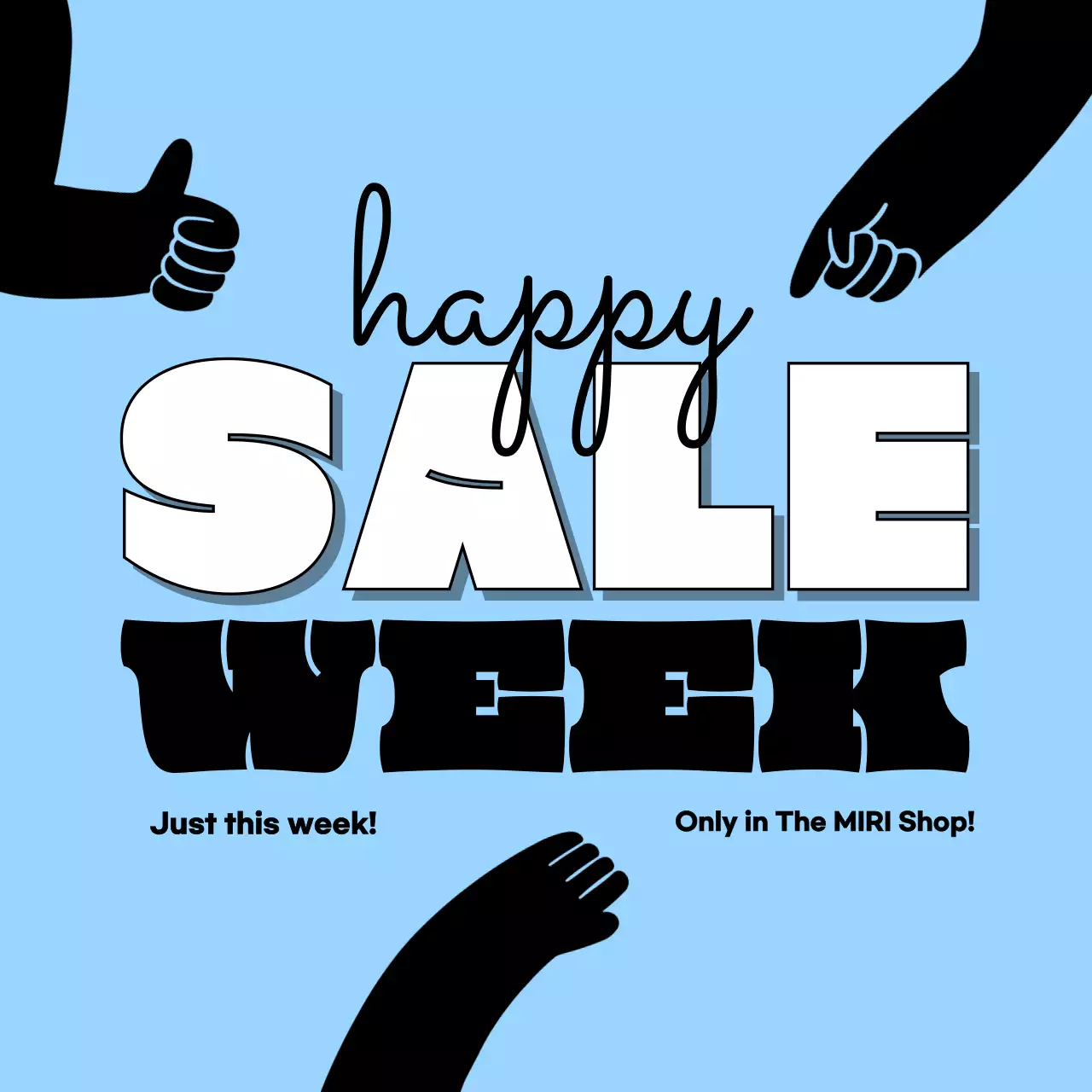 Blue Trendy Sale Promotion Social Media Post