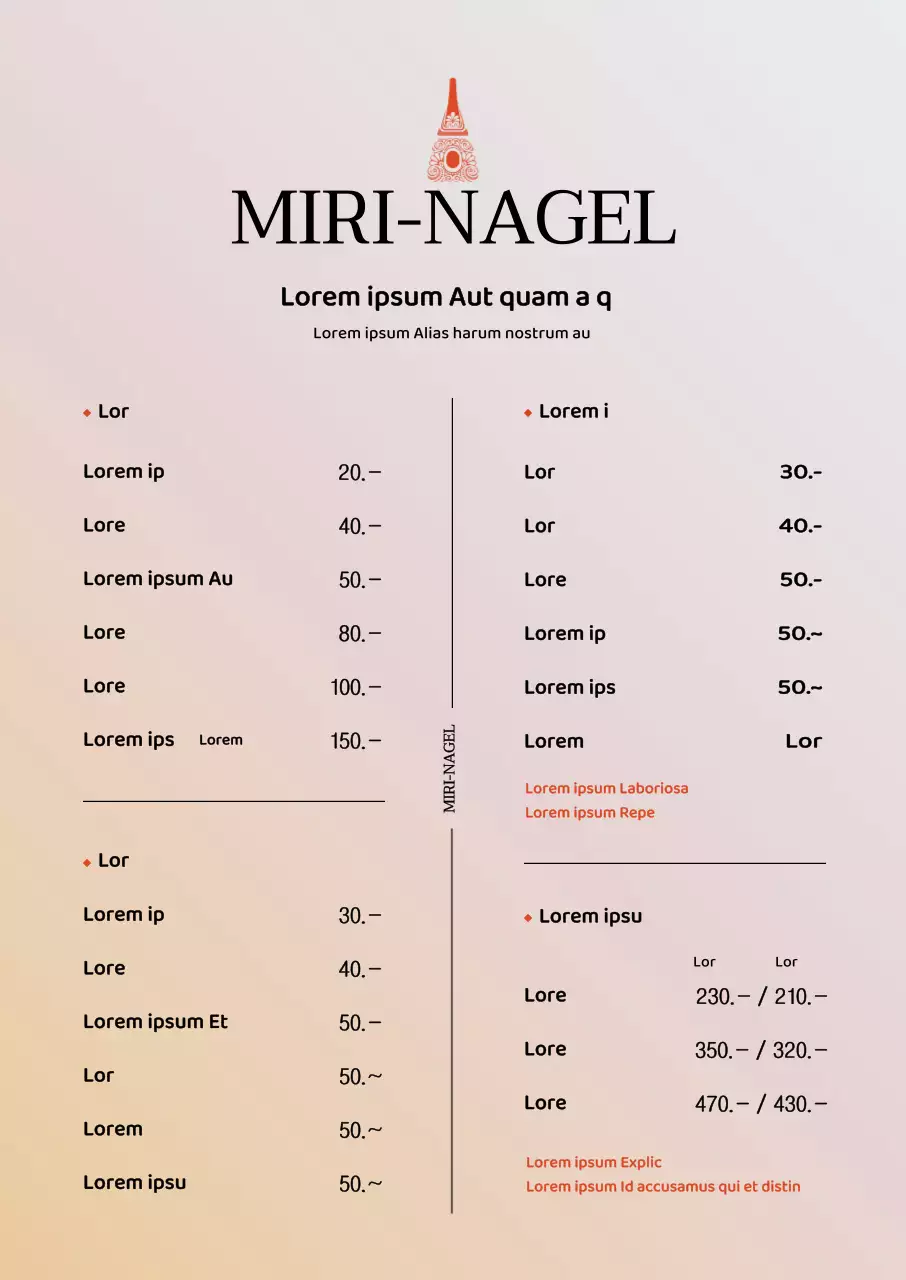 Een menubord voor een nagelsalon met klasse