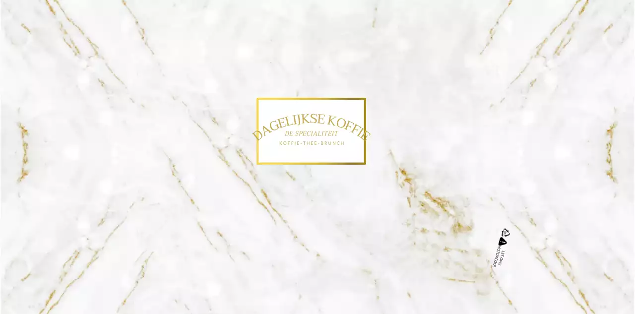 Voor een luxe conceptcafé in goud en wit