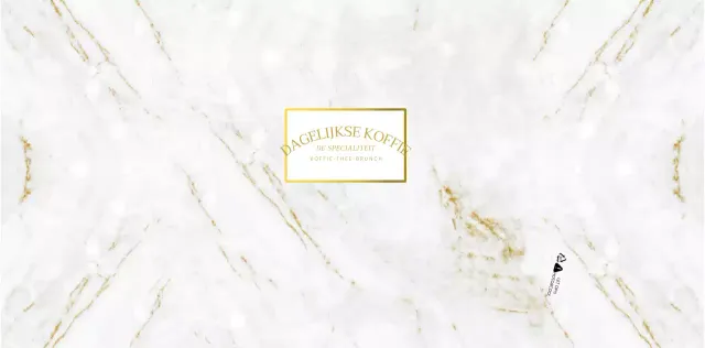 Voor een luxe conceptcafé in goud en wit