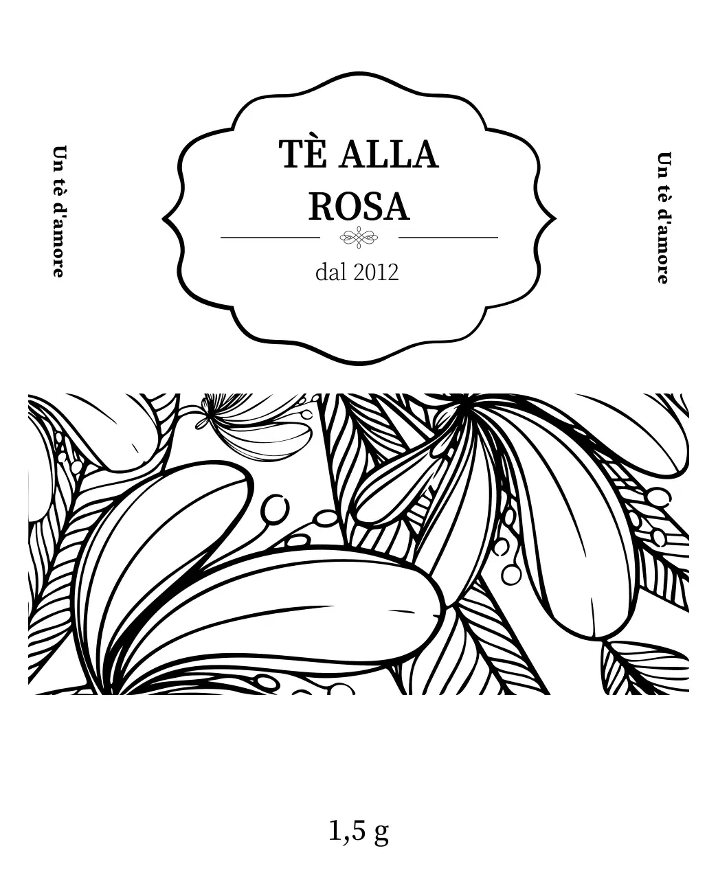 Lussuose bustine di tè alla rosa dei fiori