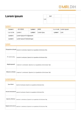 Modello di documento Suggerimenti per il miglioramento dell'arancia semplice