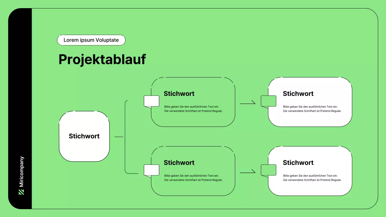 Business-Illustration mit einfachen Linien in Grün