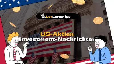 Kitschige weiß-gelbe US-Aktienanlageinformationen