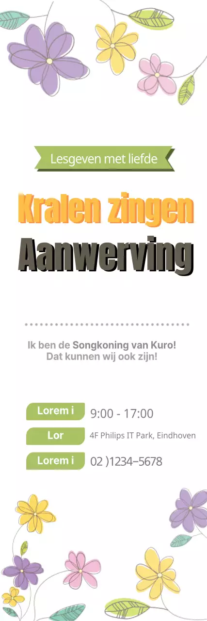 Leden werven voor kralenzanglessen