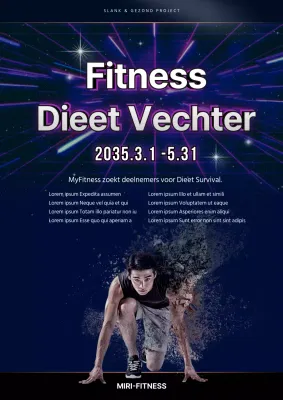 Paars en marine fitness dieet vechtgids