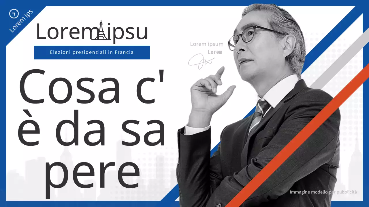 Conferenza di un esperto sulle elezioni francesi in blu e rosso