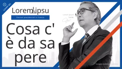 Conferenza di un esperto sulle elezioni francesi in blu e rosso