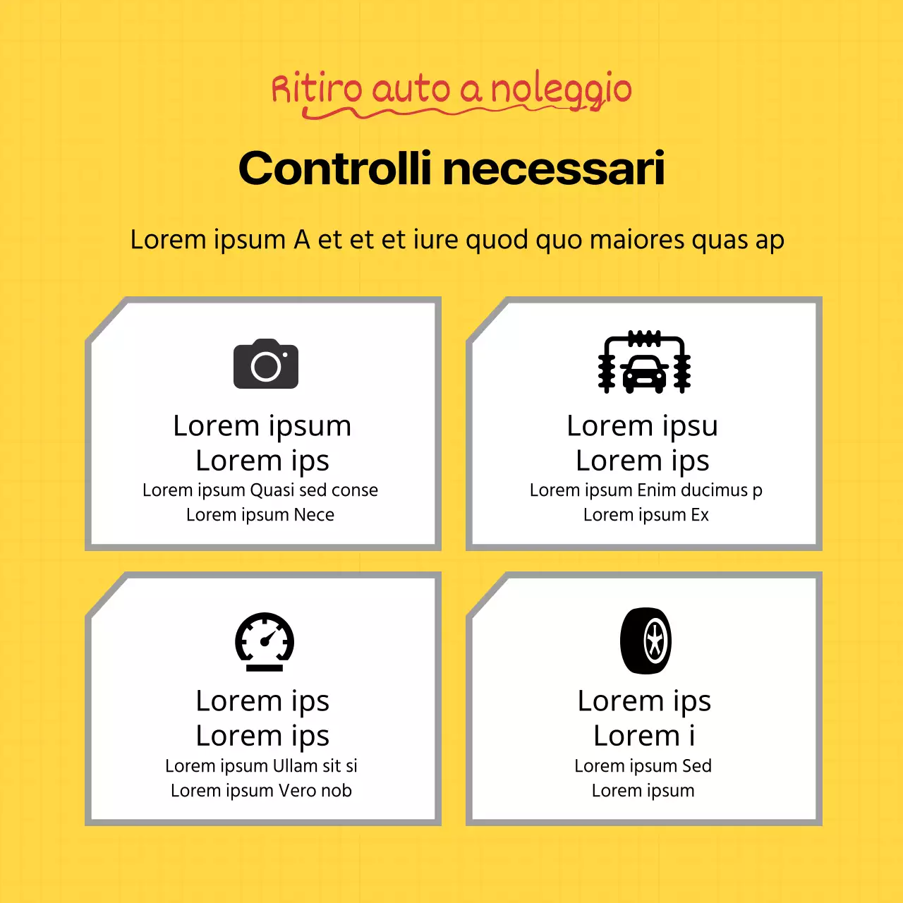 Consigli per l'utilizzo di auto a noleggio grigie e gialle
