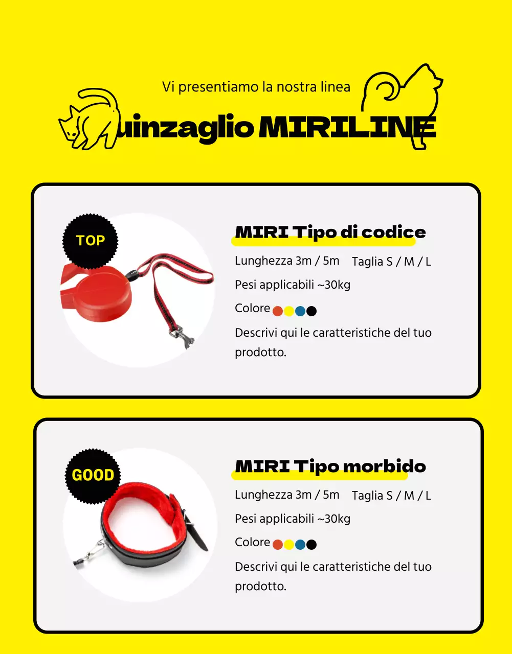 Pagina dei dettagli dell'animale domestico