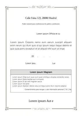 Reunión de padres Formulario de poder Escritura retro Sesión informativa para padres Escuela primaria Escuela secundaria
