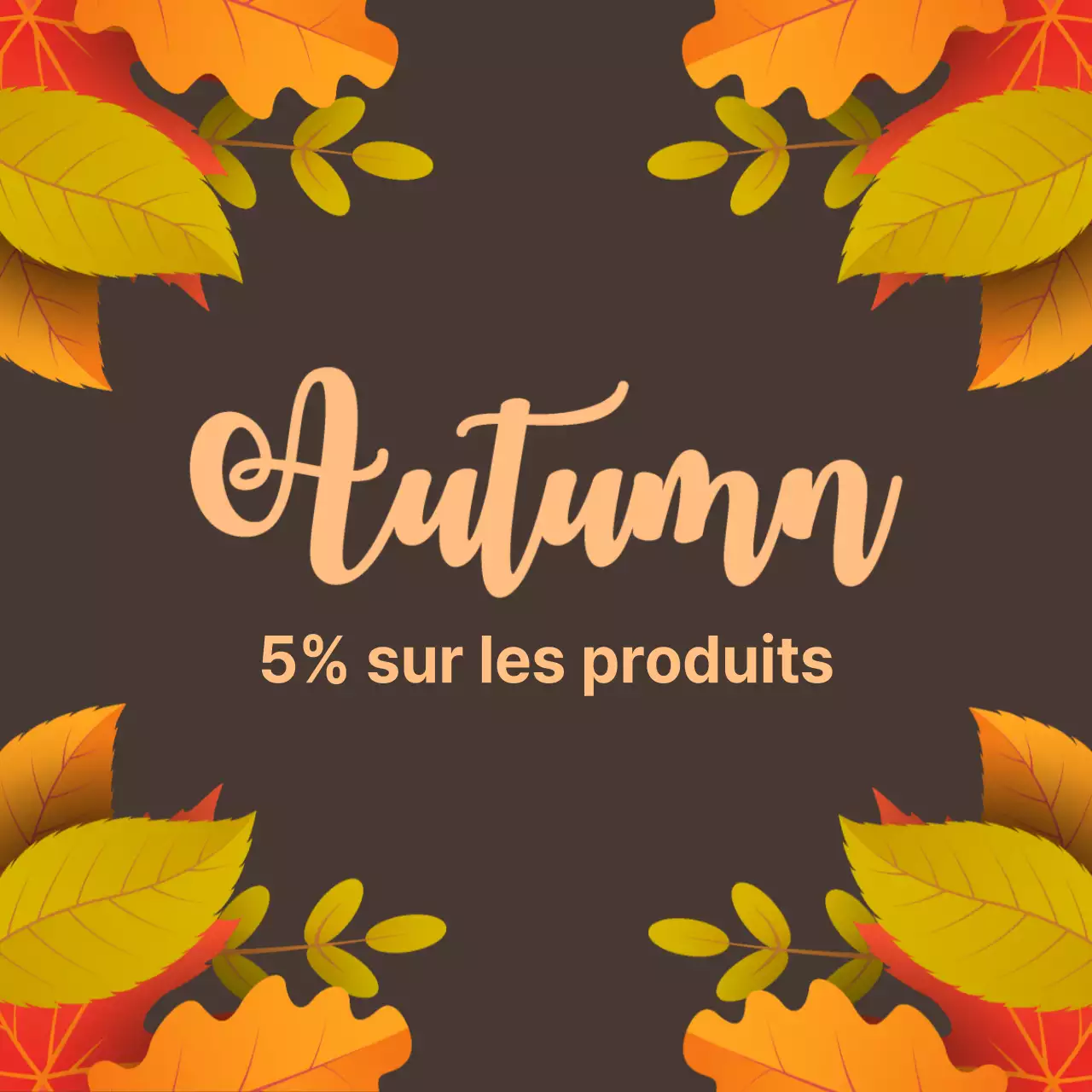 5% sur les produits