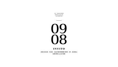 Per una partecipazione di nozze di semplice concezione con la data evidenziata in nero