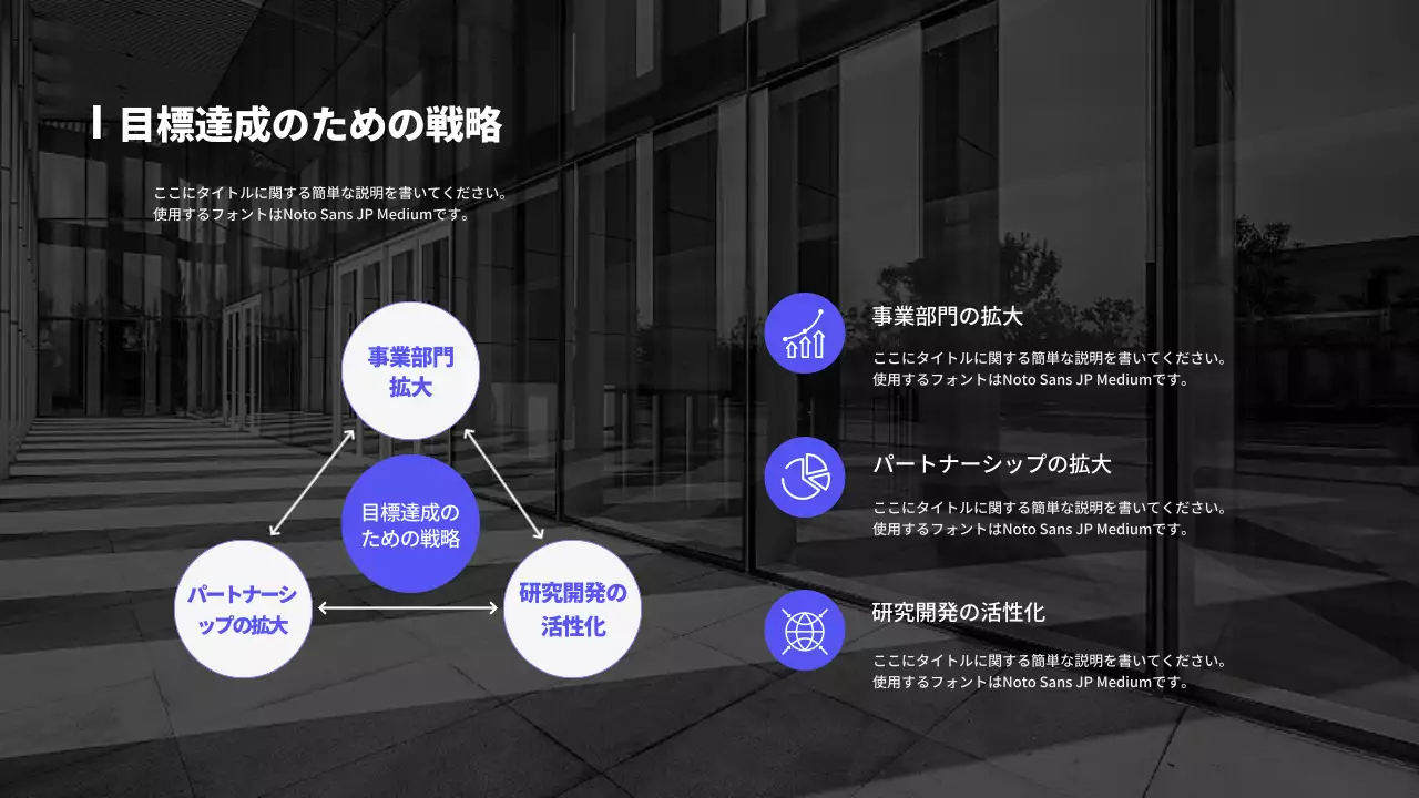 青 モダン ビジネス 報告書 プレゼンテーション