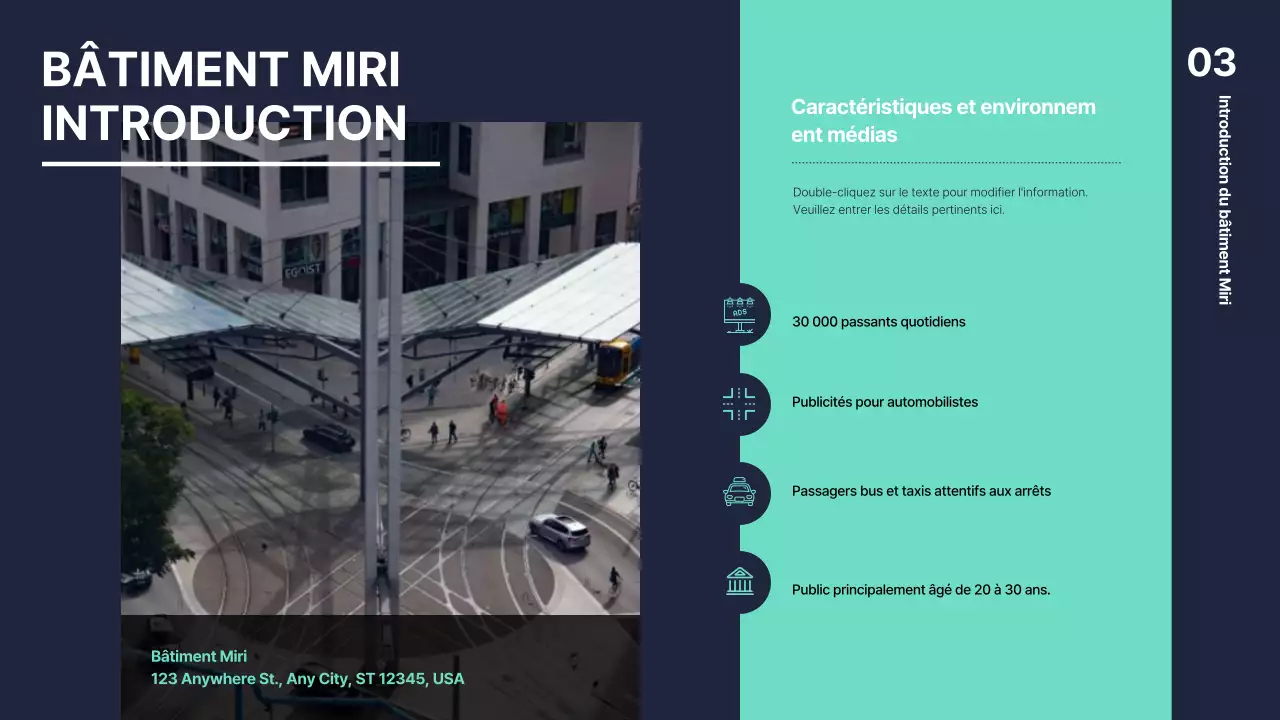 Propositions de médias dans les tons menthe et marine