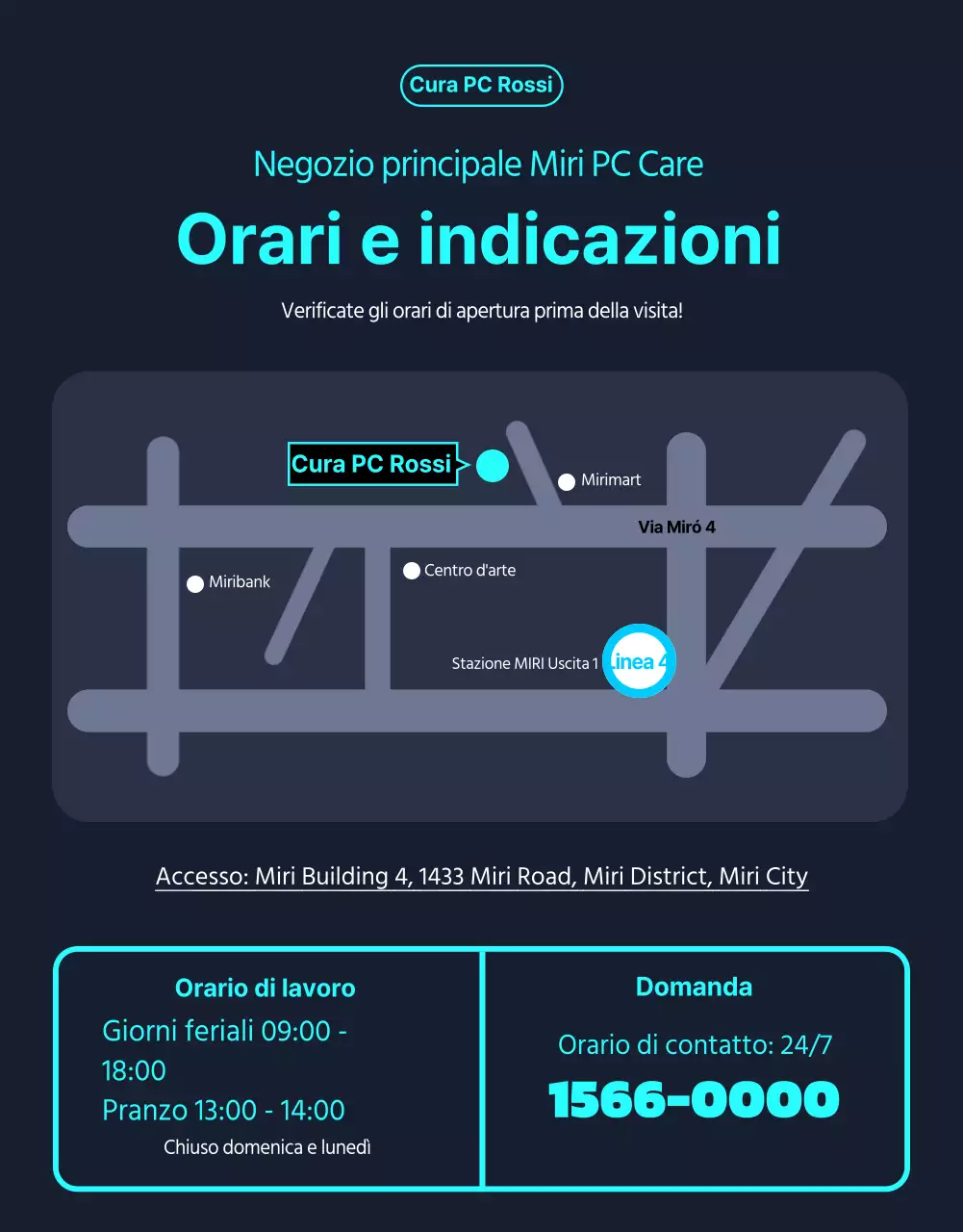 Promuovere i servizi di riparazione dei computer in argento e nero