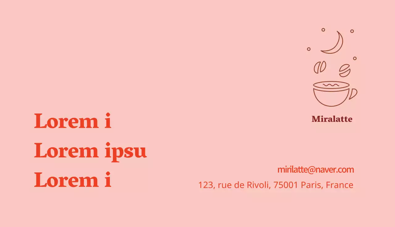 Illustration orange logo propre café coupon