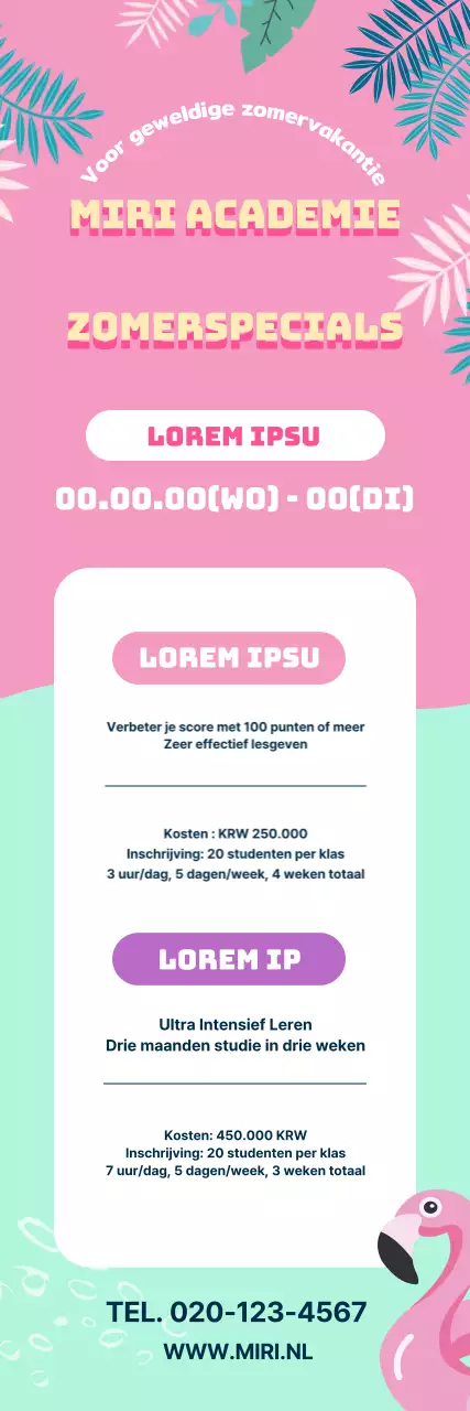 Een speciale aankondiging met een tropisch tintje