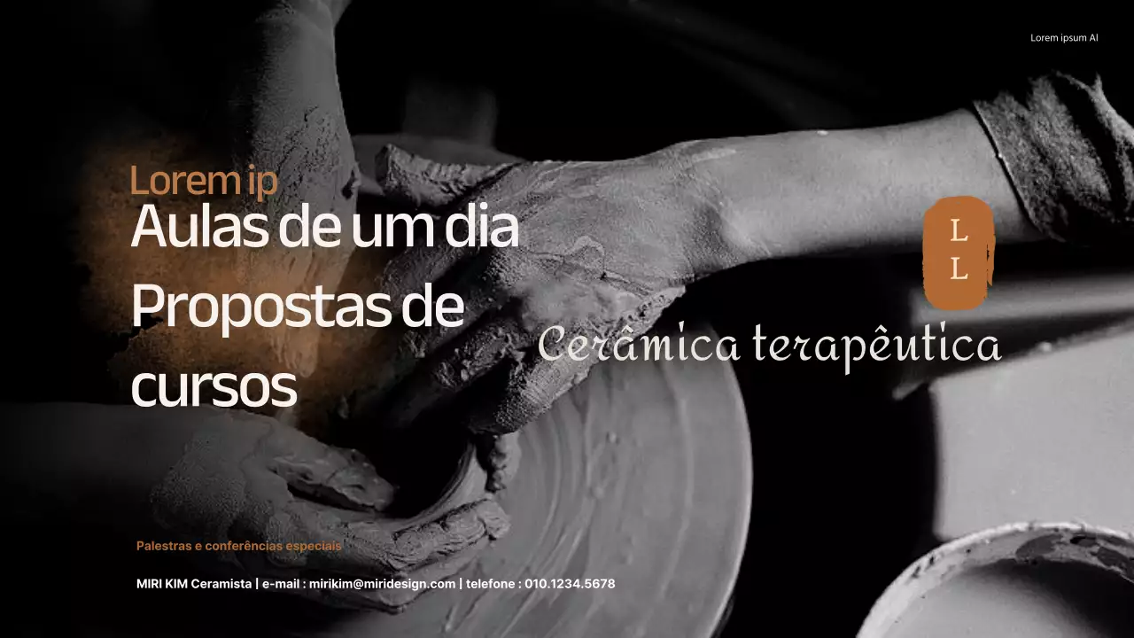 Aula de cerâmica de um dia com um toque tradicional em bege e castanho