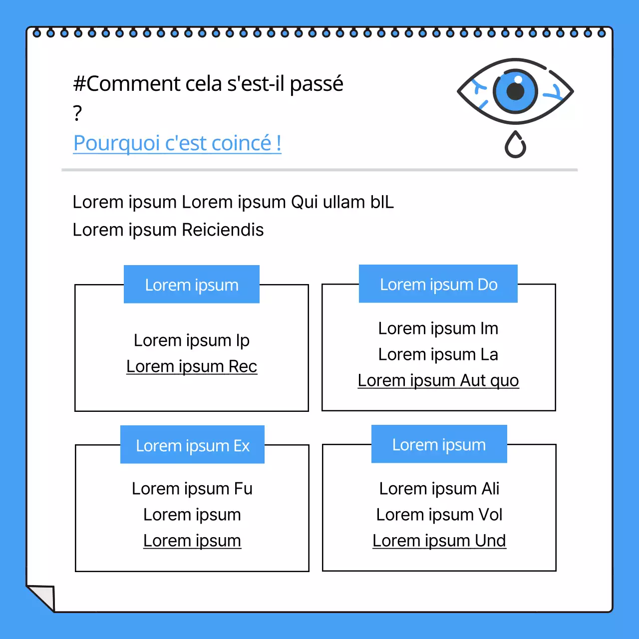 Conjonctivite bleue et blanche CardNews