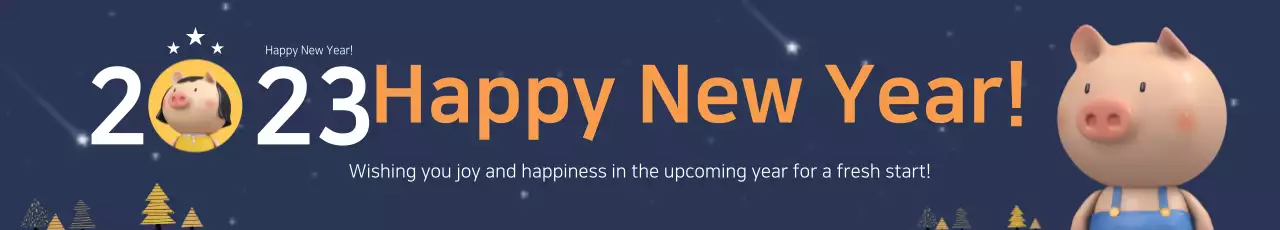 Banner de anúncio de ano novo simples da Marinha