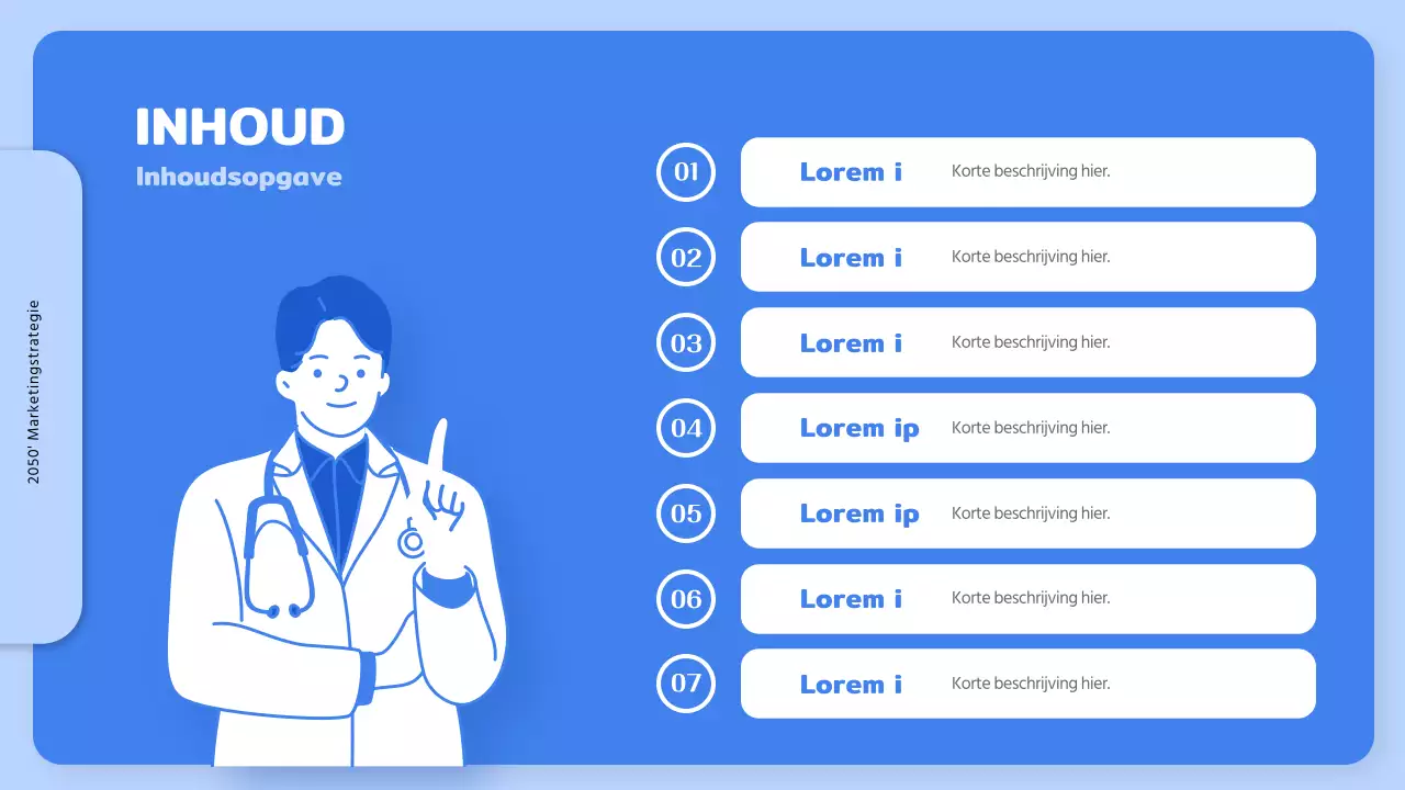 Het blauwe, schone marketingdraaiboek voor de gezondheidszorg (presentatie)