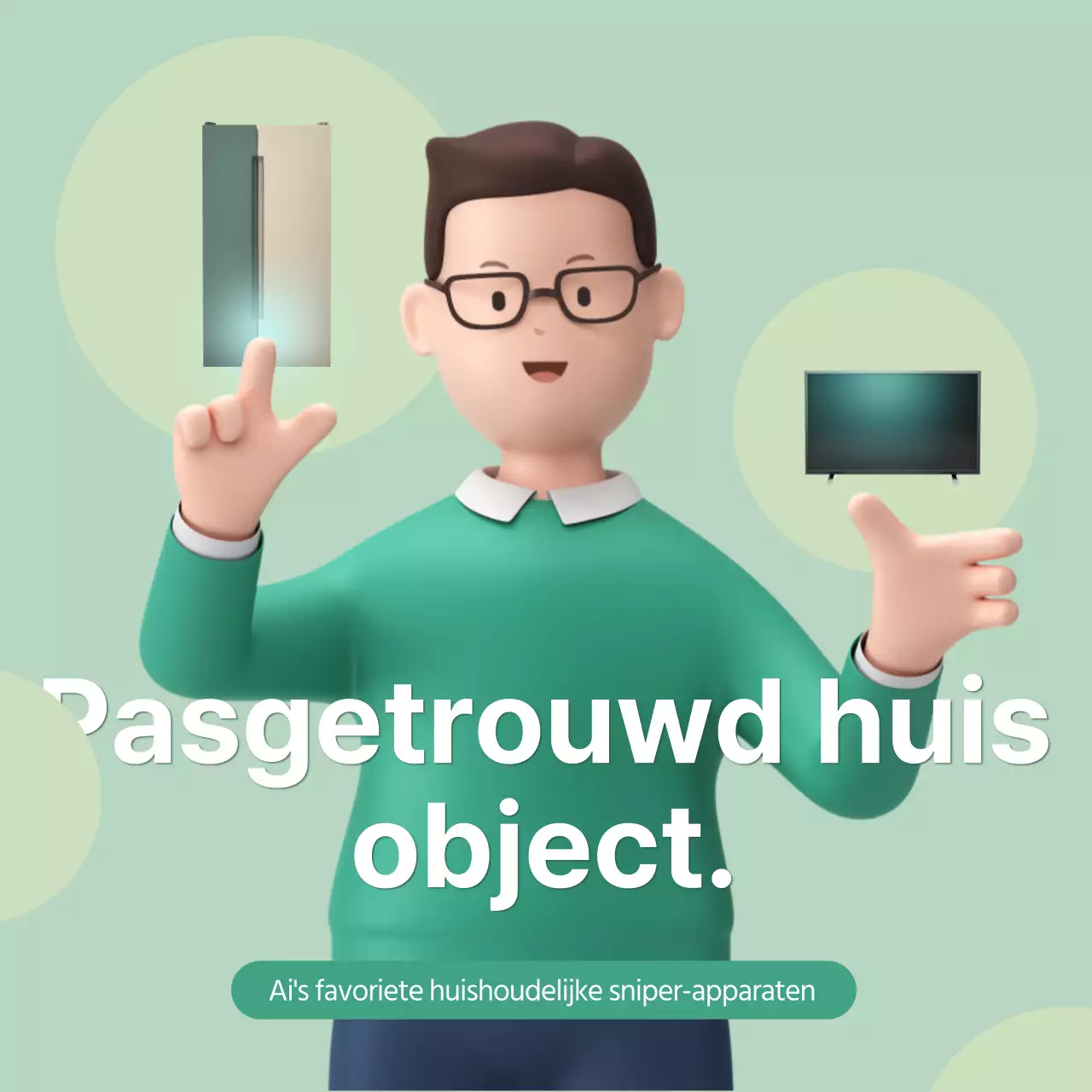 Nieuw evenement voor huishoudelijke apparatuur met een groen 3D-concept
