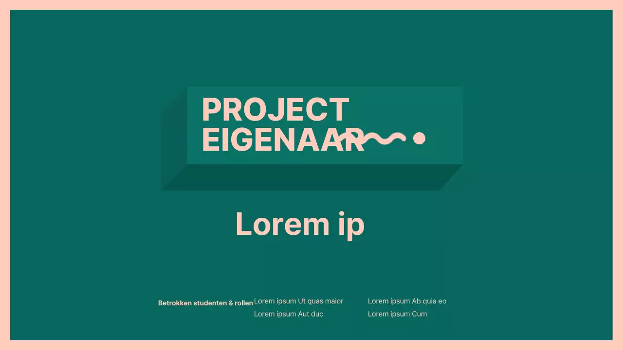 PO vacaturepresentatie in groen en roze