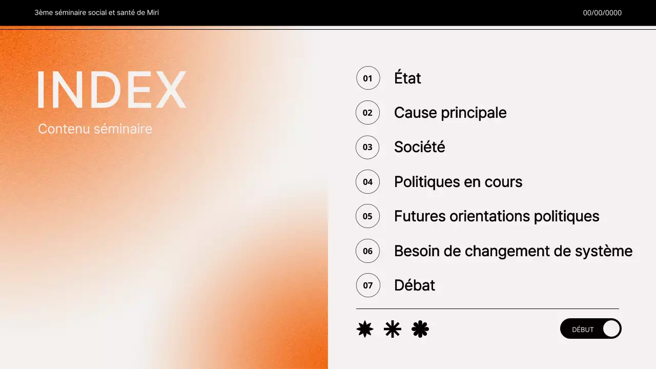 Présentation du séminaire sur le gradient orange
