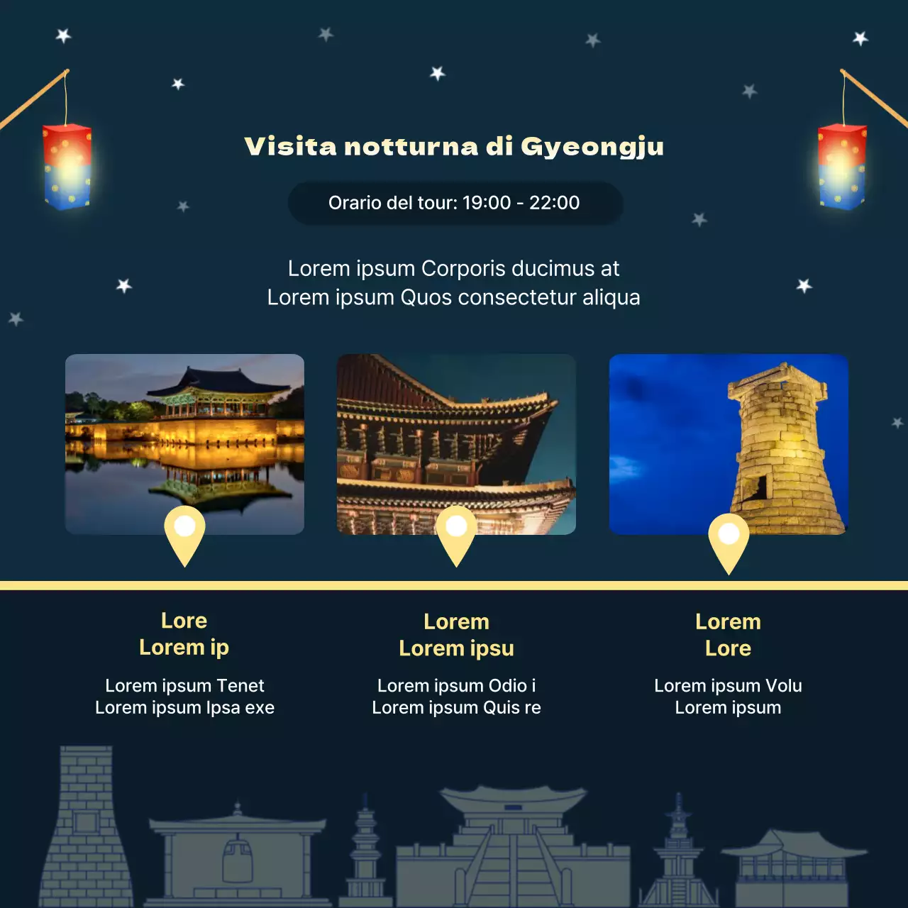 La promozione di Namsaektone del tour notturno della corsa