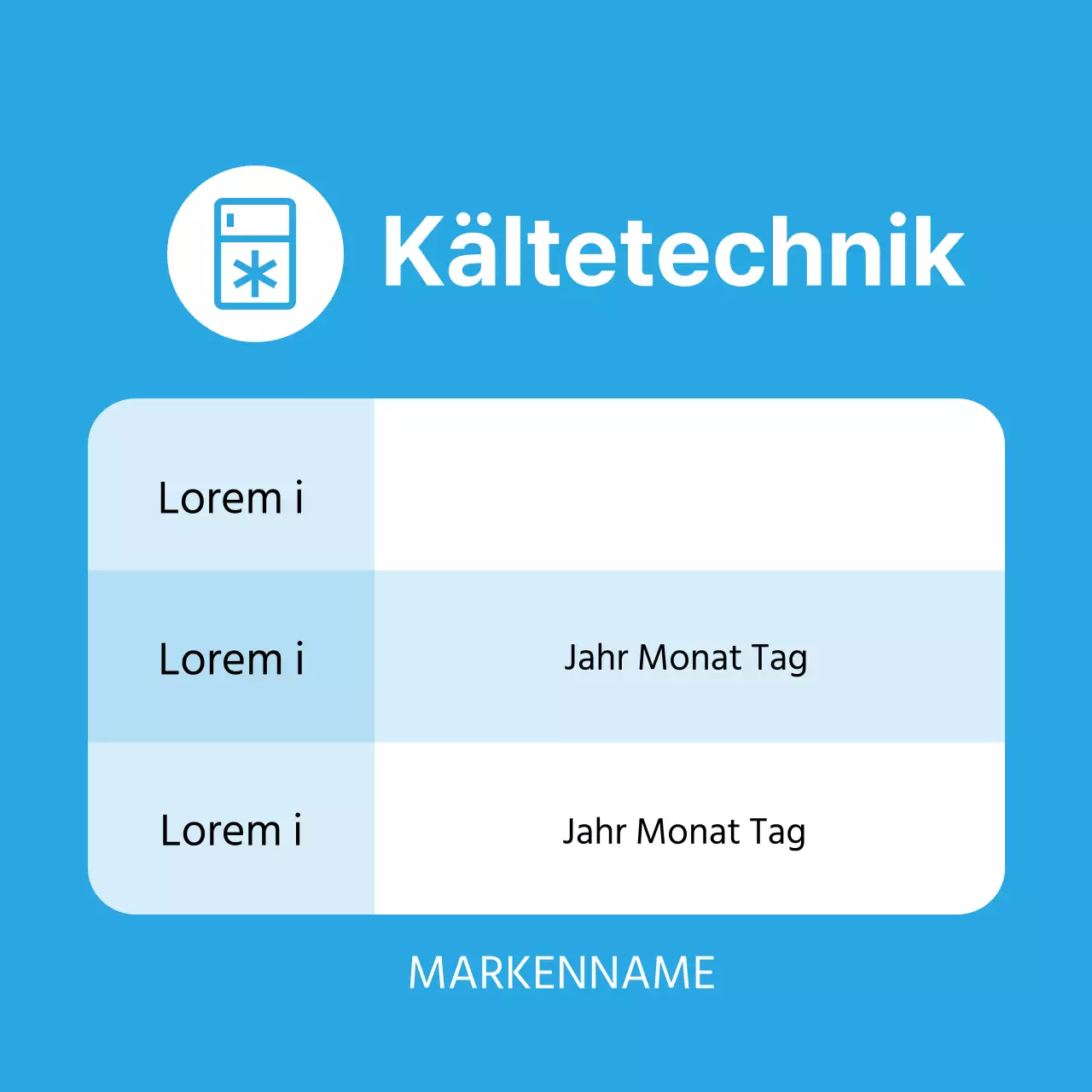 Saubere Etiketten zur Lebensmittelaufbewahrung mit blauer Beschriftung