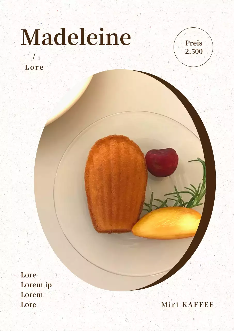 CafeDessertMadeleinesPoster