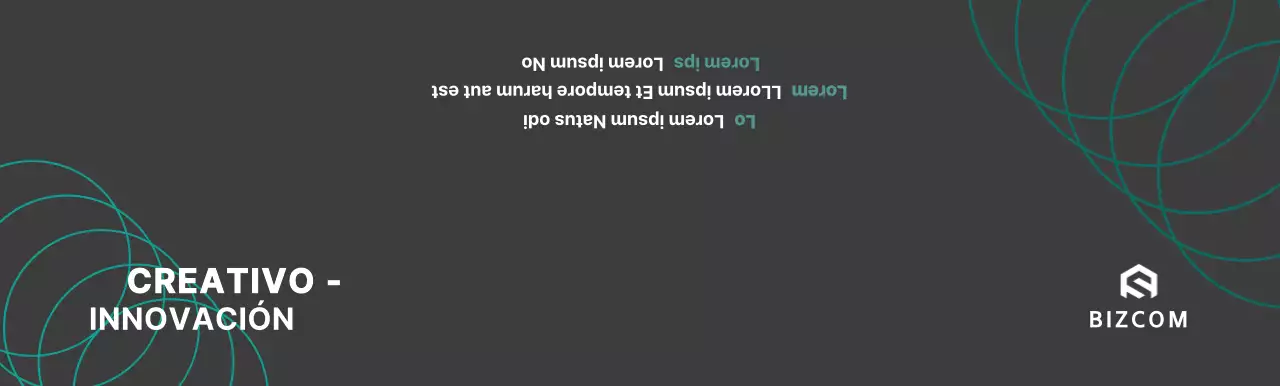 Bizcom sencillo en negro y gris para promocionar su empresa