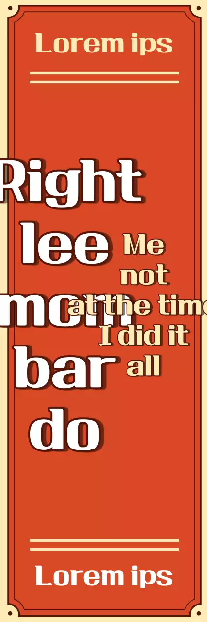 Banner de propaganda retrô laranja