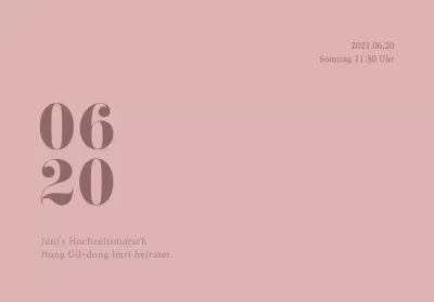 Juni Hochzeit Einladung Postkarte Umschlag mit Text