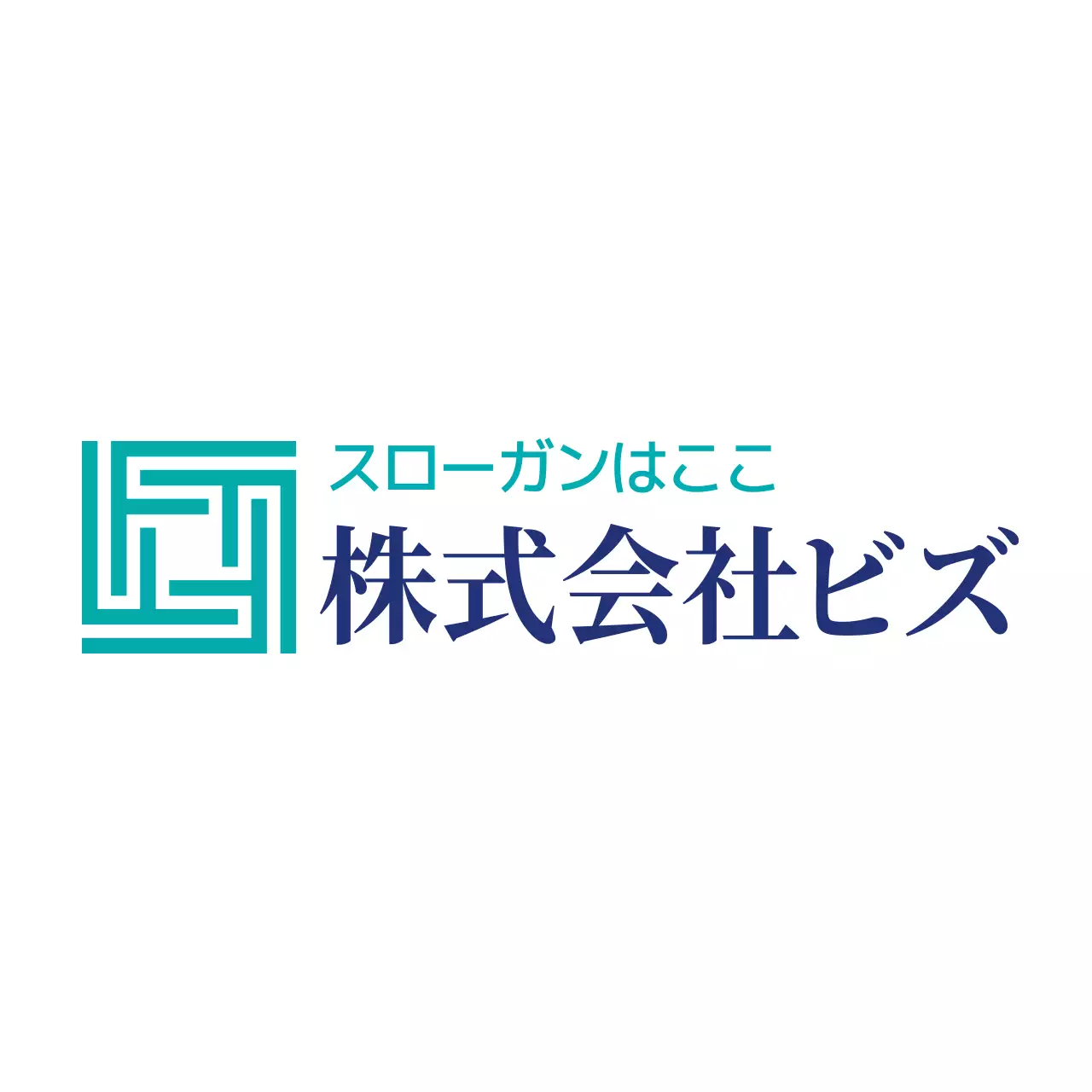 青 シンプル 企業 ロゴ