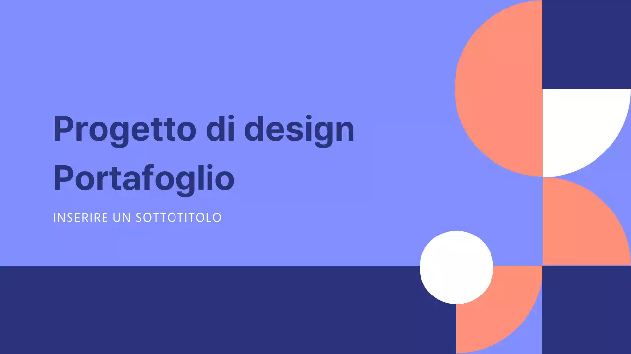 Toni blu e arancione forme geometriche modello di design presentazione stile geometrico minimo