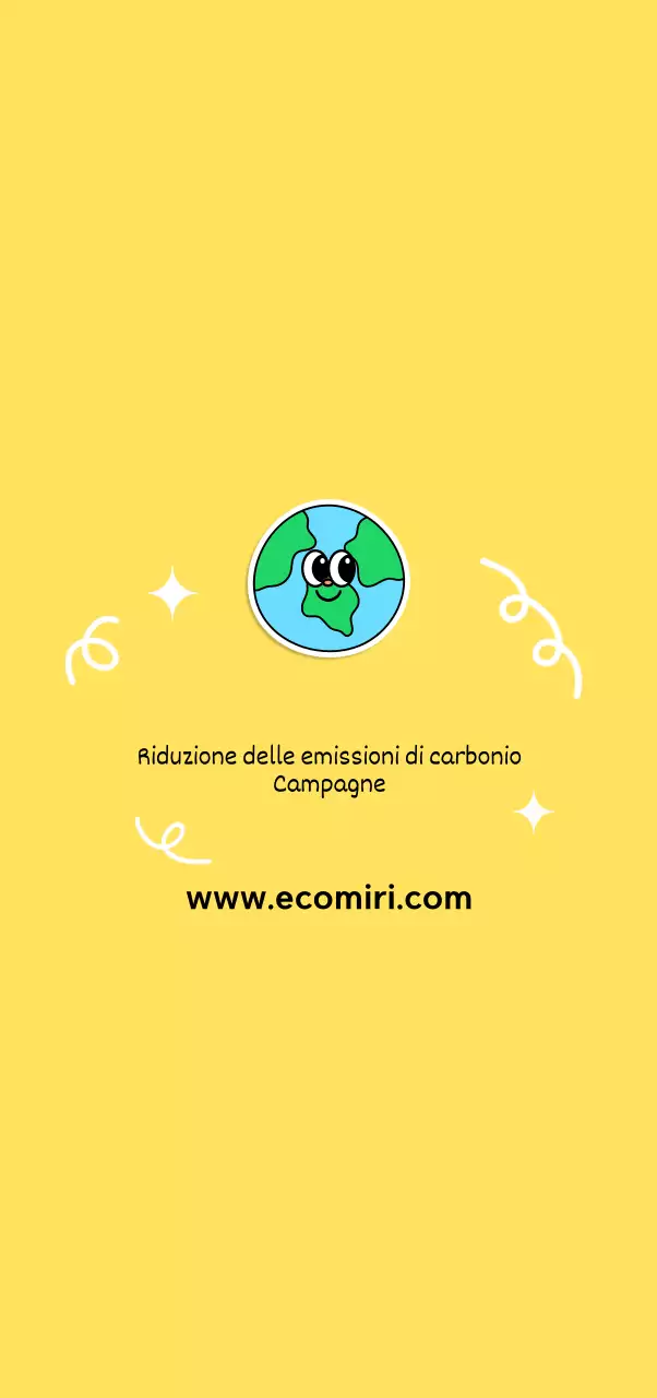 Simpatica illustrazione ambientale gialla per la campagna Save the Planet