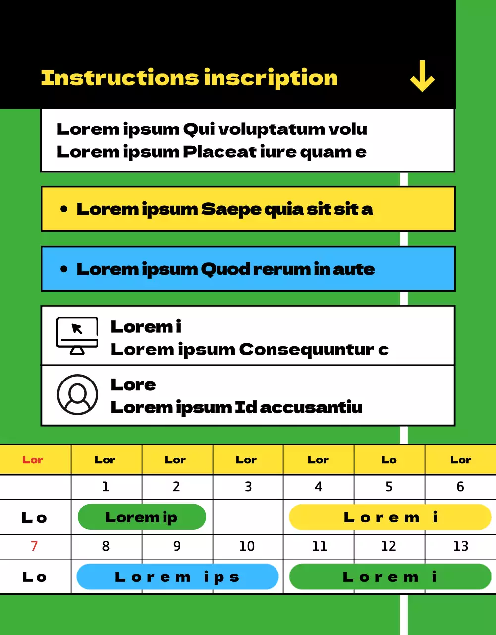 L'avis d'inscription au Centre sportif bleu-vert