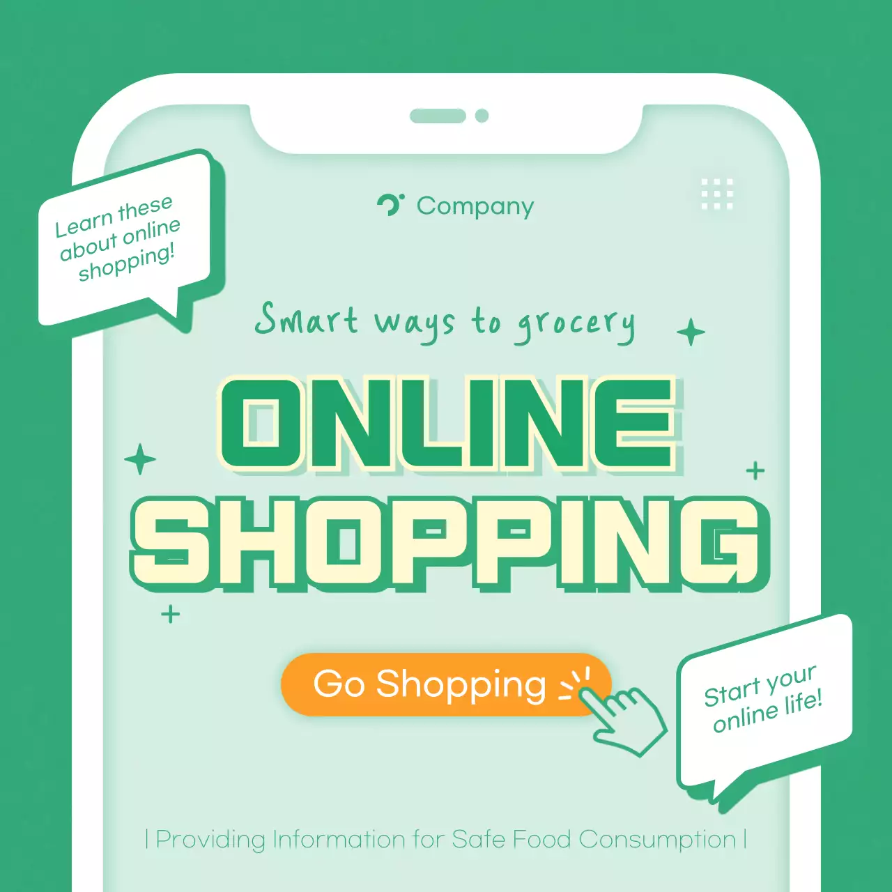 Green Modern Shopping Promotion Instagram Carousel