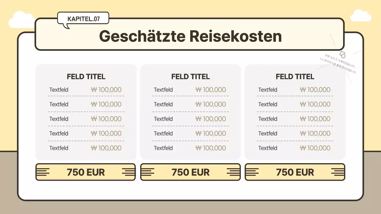 Niedliches Gepäckkonzept Reiseplan in gelb und beige