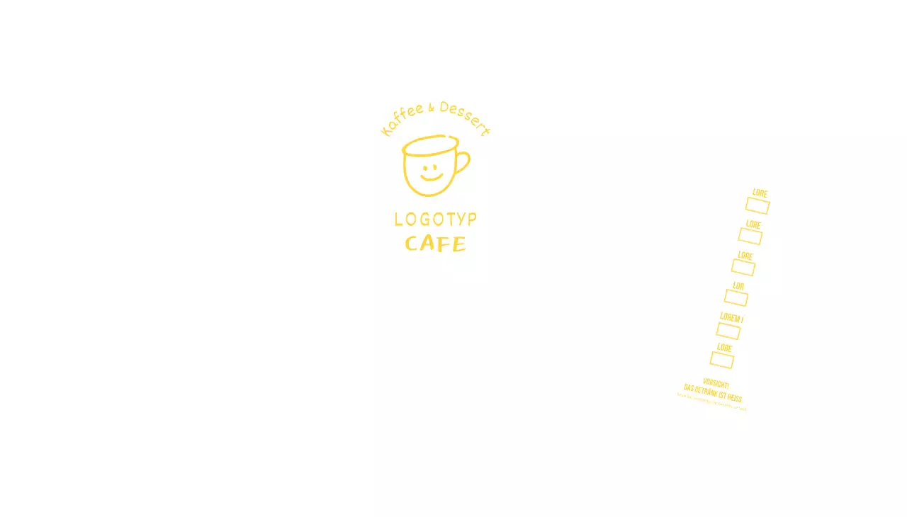 Weiß-gelbe handgezeichnete Illustration