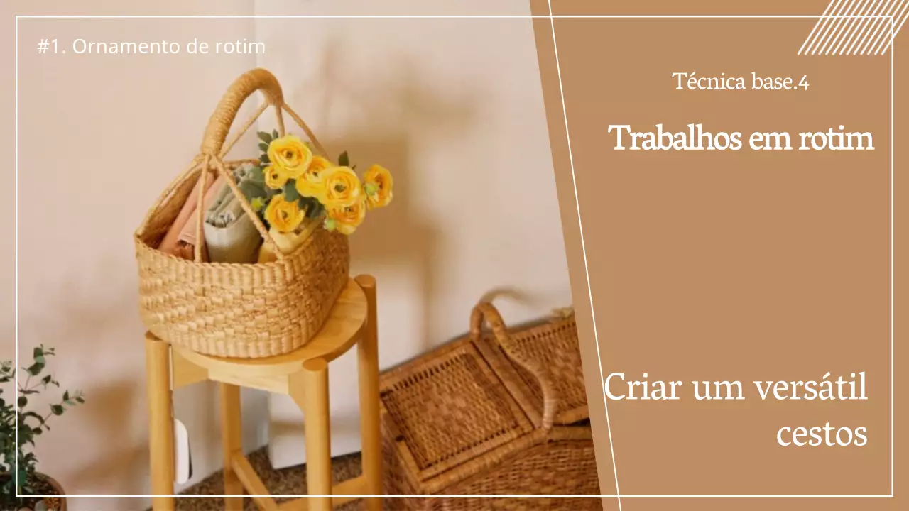 Castanho Quente Rattan Artesanato Cesto de Rattan Aula de fabrico de cestos YouTube thumbnail