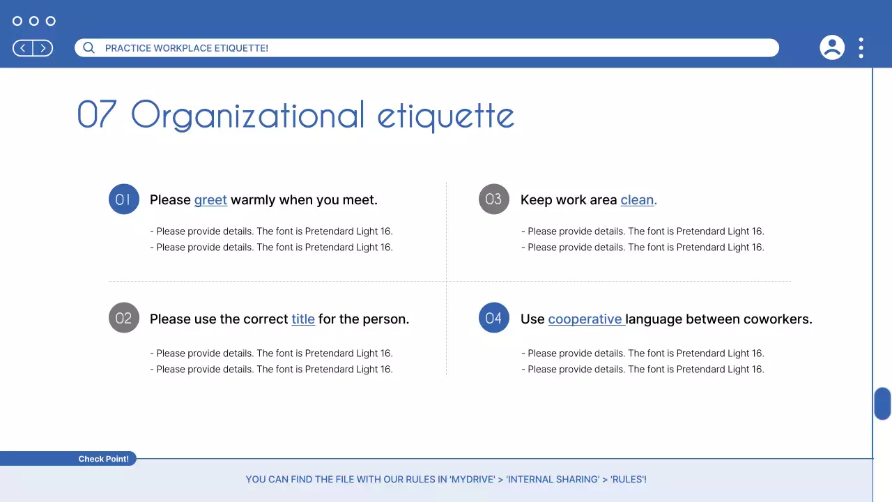 블루 모던 멤버십 매뉴얼 프레젠테이션