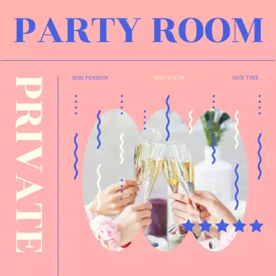 Pink Trendy Party Promotion Instagram Post