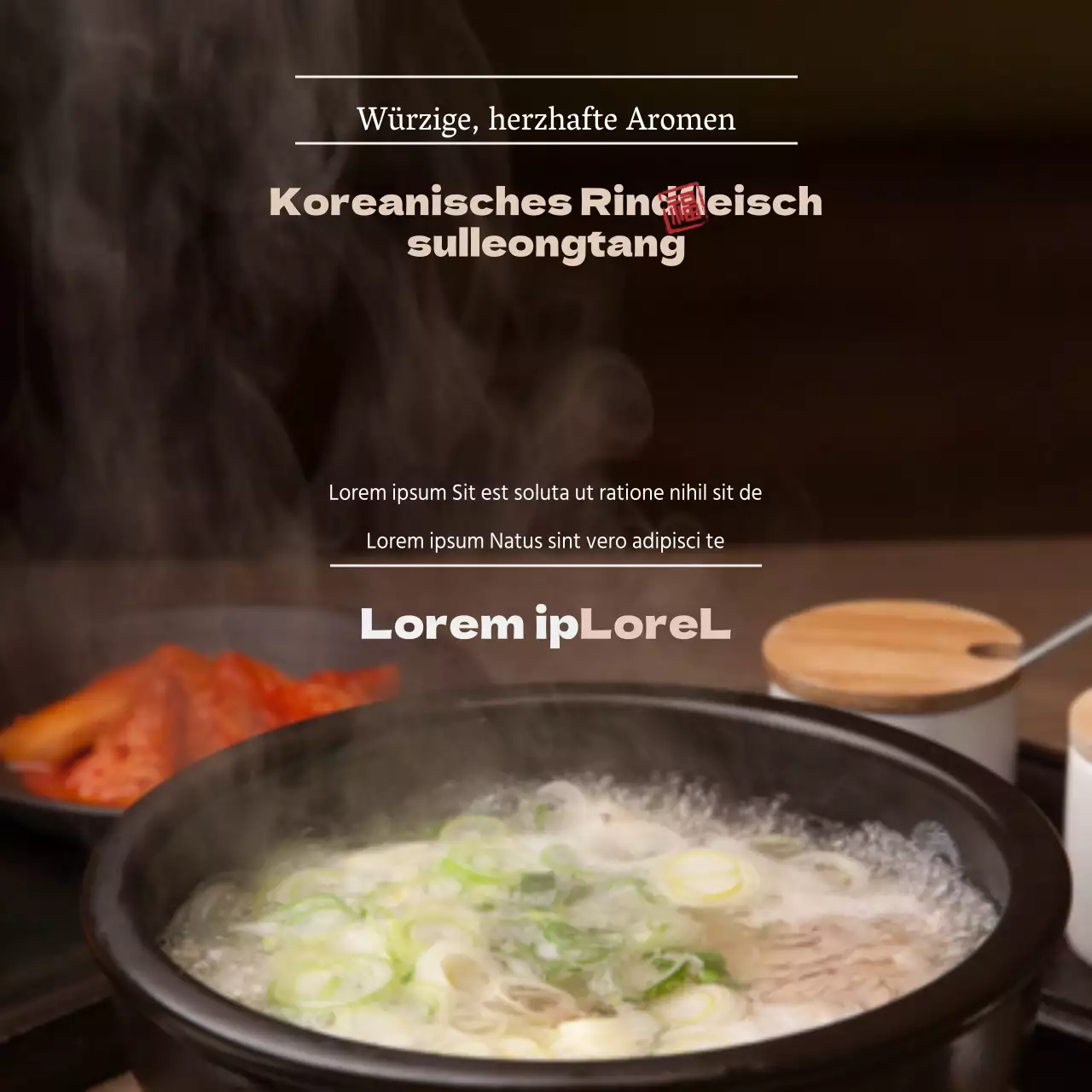 Koreanisches Rindfleisch Seolleongtang