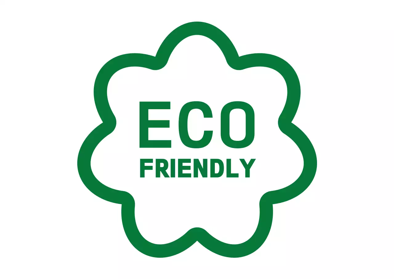 Kombinasi ikon dan teks sederhana dalam warna hijau dan biru Kampanye hijau